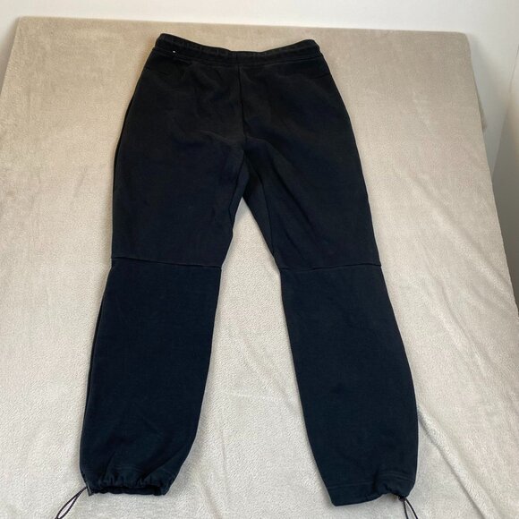 Nike Mens Black Jogger Sweatpants M Adjustable Drawstring Waist Reflective Zippe - Picture 11 of 11